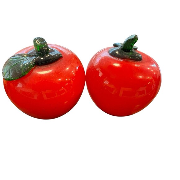 Vintage Glass Lot of 10 Pcs Vegetables & Fruits Murano Style Art Deco - Picture 3 of 11